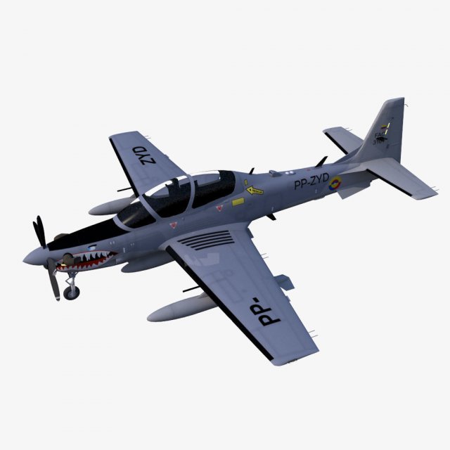 emb 314 fighter plane Modello 3D .c4d .max .obj .3ds .fbx .stl .blend