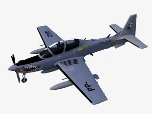 emb 314 fighter plane 3D Model