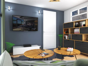 french living room 3D Model