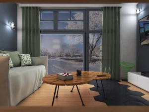 french living room 3D Model