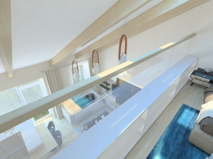 dream luxury condo room with 2 floors 3D Model