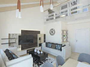 dream luxury condo room with 2 floors 3D Model