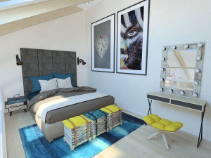dream luxury condo room with 2 floors 3D Model