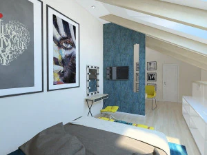 dream luxury condo room with 2 floors 3D Model