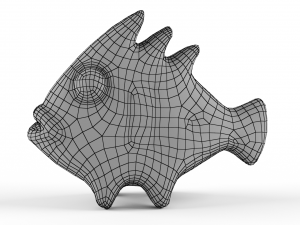 clay fish sculpture 3D मॉडल