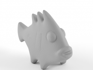 clay fish sculpture 3D मॉडल