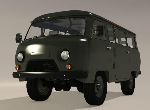 uaz450b 3D Model .c4d .max .obj .3ds .fbx .stl .blend