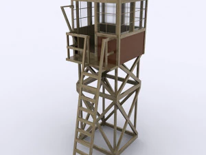 avamposto di legno 3d Modello 3D