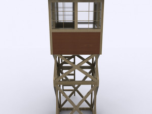 wooden outpost 3d 3D-Modell