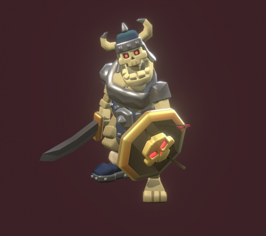 skeleton swordsman 3D Модель .c4d .max .obj .3ds .fbx .stl .blend 