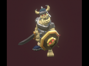 skeleton swordsman Modèle 3D