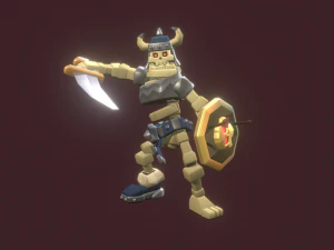 skelet zwaardvechter 3D Model