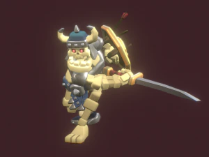 skelet zwaardvechter 3D Model