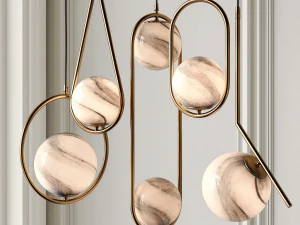 planeta obręczowa lampatron Model 3D