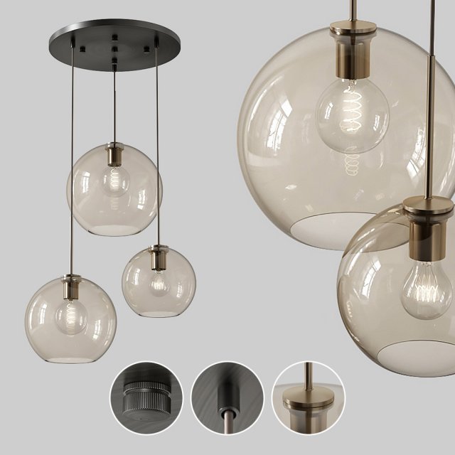lampatron vilmo trio a 3D Model in Ceiling Lights 3DExport