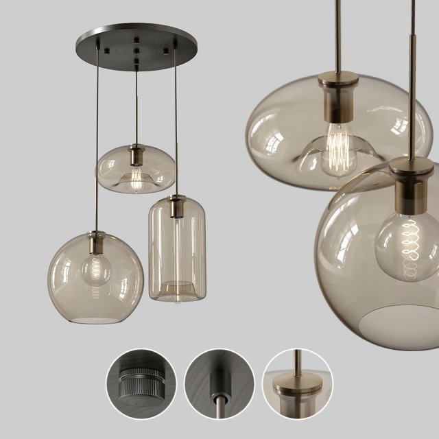lampatron vilmo trio d Model 3D .c4d .max .obj .3ds .fbx .stl .blend 