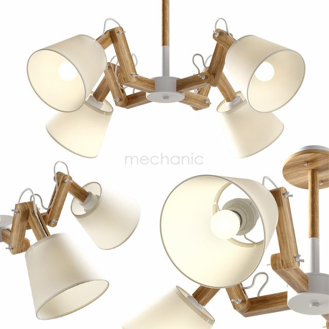 lampatron mechanic 4 lamps Modelo 3D .c4d .max .obj .3ds .fbx .stl .blend 