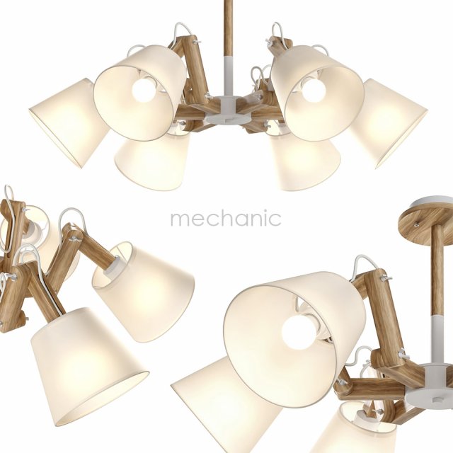 lampatron mechanic 6 lamps 3D Model .c4d .max .obj .3ds .fbx .stl .blend 