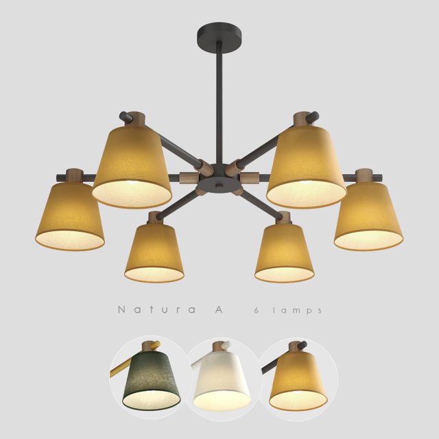 lampatron natura a 6 lamps 3D Model .c4d .max .obj .3ds .fbx .stl .blend 