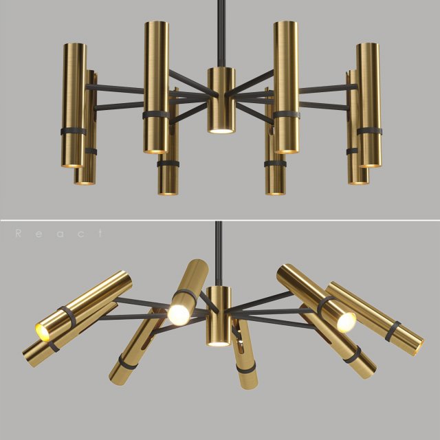 lampatron react 9 lamps Modelo 3D .c4d .max .obj .3ds .fbx .stl .blend 