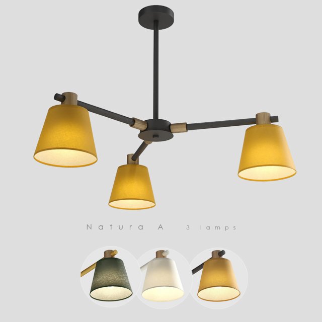 lampatron natura a 3 lamps Modello 3D .c4d .max .obj .3ds .fbx .stl .blend 