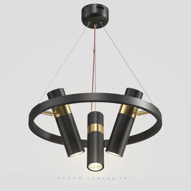 lampatron spoor 3 lamps Modelo 3D .c4d .max .obj .3ds .fbx .stl .blend 