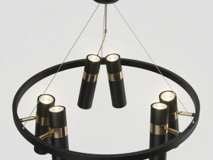 lampatron spoor 6 lamps 3D Model