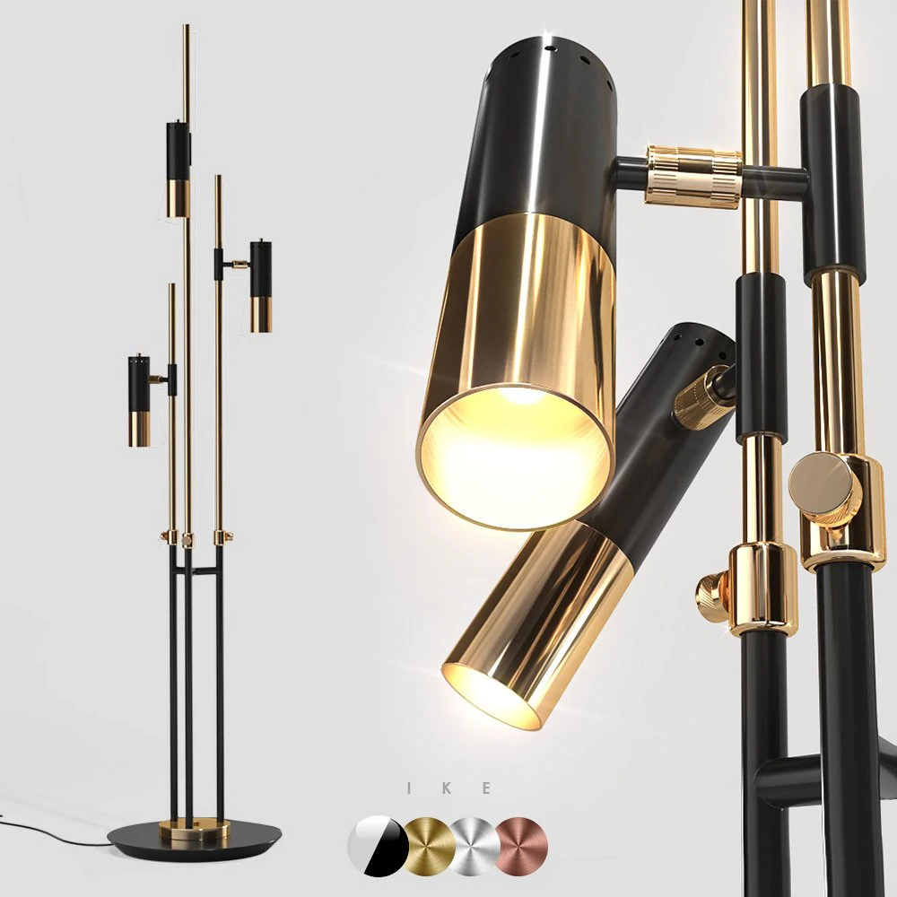 delightfull ike floor 3 lamps 3D Model .c4d .max .obj .3ds .fbx .stl .blend 
