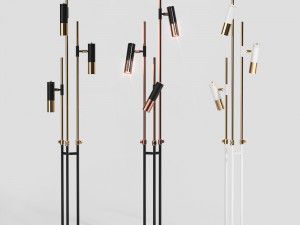 delightfull ike floor 3 lamps 3D 모델