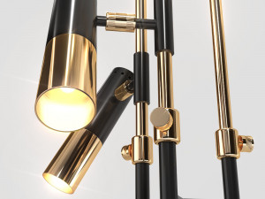 delightfull ike floor 3 lamps 3D 모델