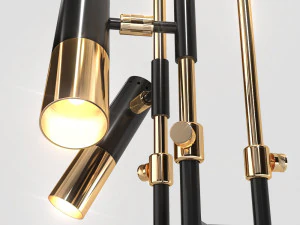 delightfull ike floor 3 lamps 3D Model