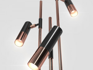 delightfull ike floor 3 lamps 3D 모델