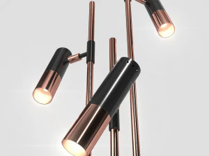 delightfull ike floor 3 lamps 3D Model