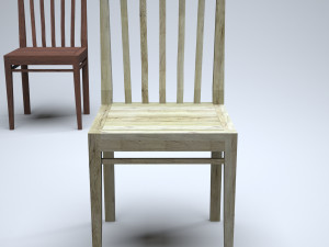classic wooden kitchen chair Modèle 3D