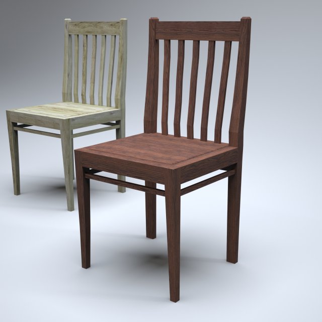 classic wooden kitchen chair Modèle 3D .c4d .max .obj .3ds .fbx .stl .blend 