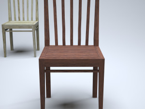 classic wooden kitchen chair Modèle 3D