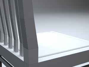 classic wooden kitchen chair Modèle 3D
