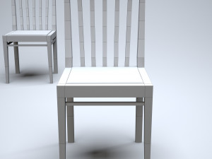 classic wooden kitchen chair Modèle 3D