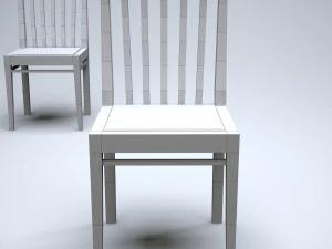 classic wooden kitchen chair 3D Model