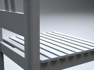 classic wooden kitchen chair 3D Model