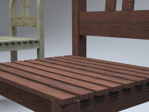 classic wooden kitchen chair 3D Model