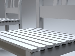 classic wooden kitchen chair 3D Model