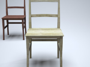 classic wooden kitchen chair 3D-Modell
