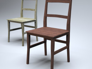 classic wooden kitchen chair 3D-Modell