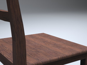 classic wooden kitchen chair 3D-Modell