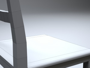 classic wooden kitchen chair 3D-Modell