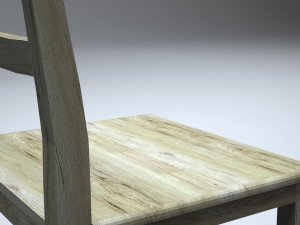 classic wooden kitchen chair 3D-Modell