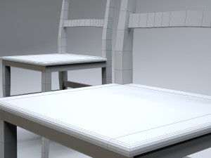 classic wooden kitchen chair 3D-Modell