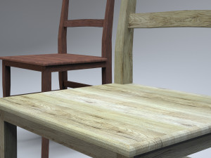 classic wooden kitchen chair 3D-Modell