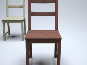 classic wooden kitchen chair 3D Model